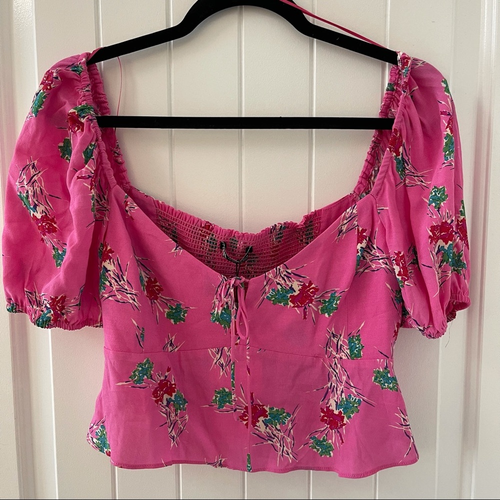 NWT Zara Flora Crop Top